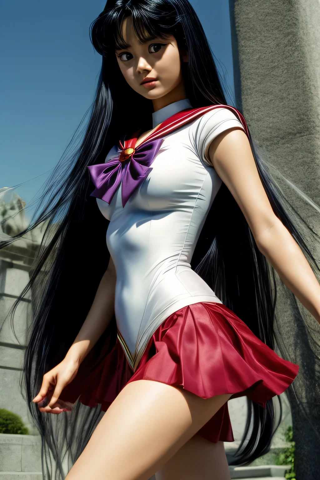 realistic sailor mars, rei hino, dark fantasy movie, real