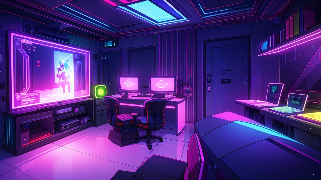 ray tracing room gaming rgb les neon