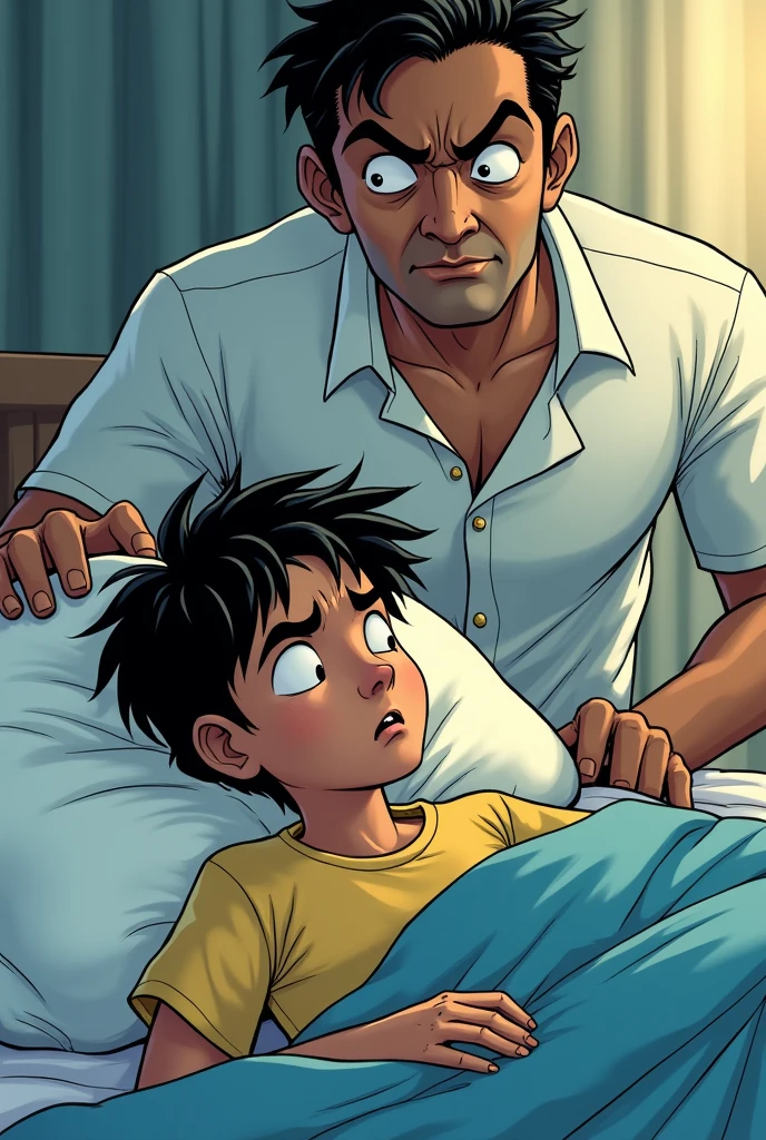 A father and his son having gay sex