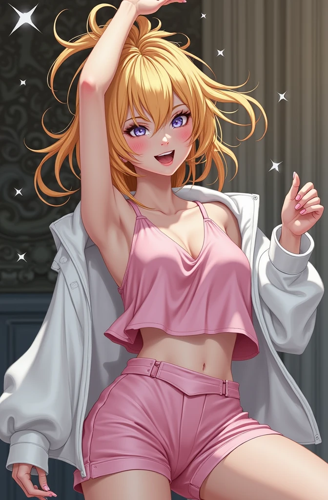 (masterpiece, best quality), beautiful girl, juliet starling, lying, (detailed beautiful eyes) medium body shot,