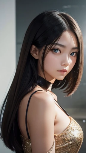 Roughcraft's Worldから来た女性のエイリアン, Super detailed artistic photography, midnight aura, night sky, detailed gorgeous face, dream-like, shine, with backlight, Glamour, sparkling, (very detailed face and eyes:1.2), (High resolutionの光る赤い目:1.4), perfect anatomy, (Beautiful toned body:1.5), (moist skin:1.2), no makeup, (Bear:1.1),(thick eyebrows:1.2), long canines. Smooth, extRa High resolution, 8K, unreal engine 5, super sharp focus, Art by Alberto Seveso, art germ, Barbaric, SF, Complex芸術作品の傑作, evil, Matte Movie Poster with Image, golden ratio, Trending on CGsociety, Complex, wonderful, Trending with ArtStation, author: art germ, H. R. Giger and Beksinski, very detailed, Roughcraft's World, cthulhu, vibration, drawing cinematic characters, Super high quality model, cinematic quality, Detail up, (Complex details:1.2), High resolution, High resolution, draw faithfully, (thick eyebrows:1.2), (big scarlet eyes:1.3)