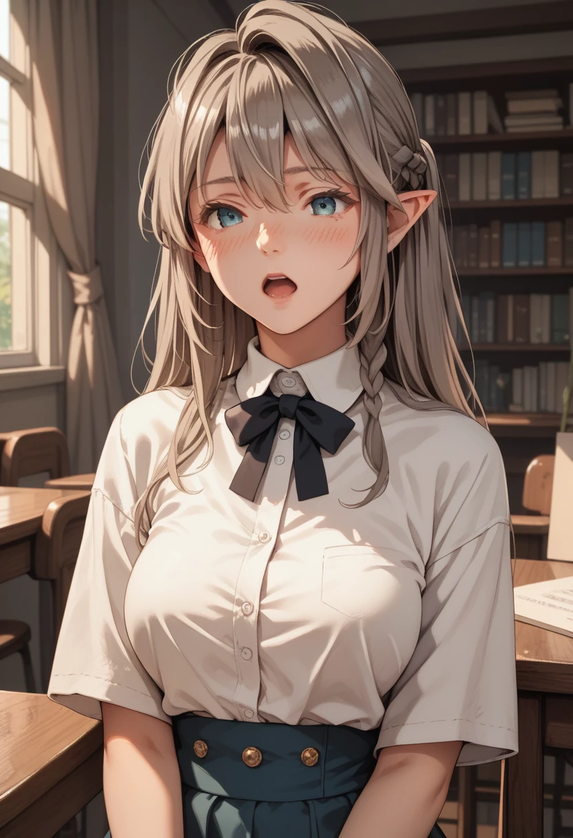 [tessia eralith]tareme,blush,open mouth,busty