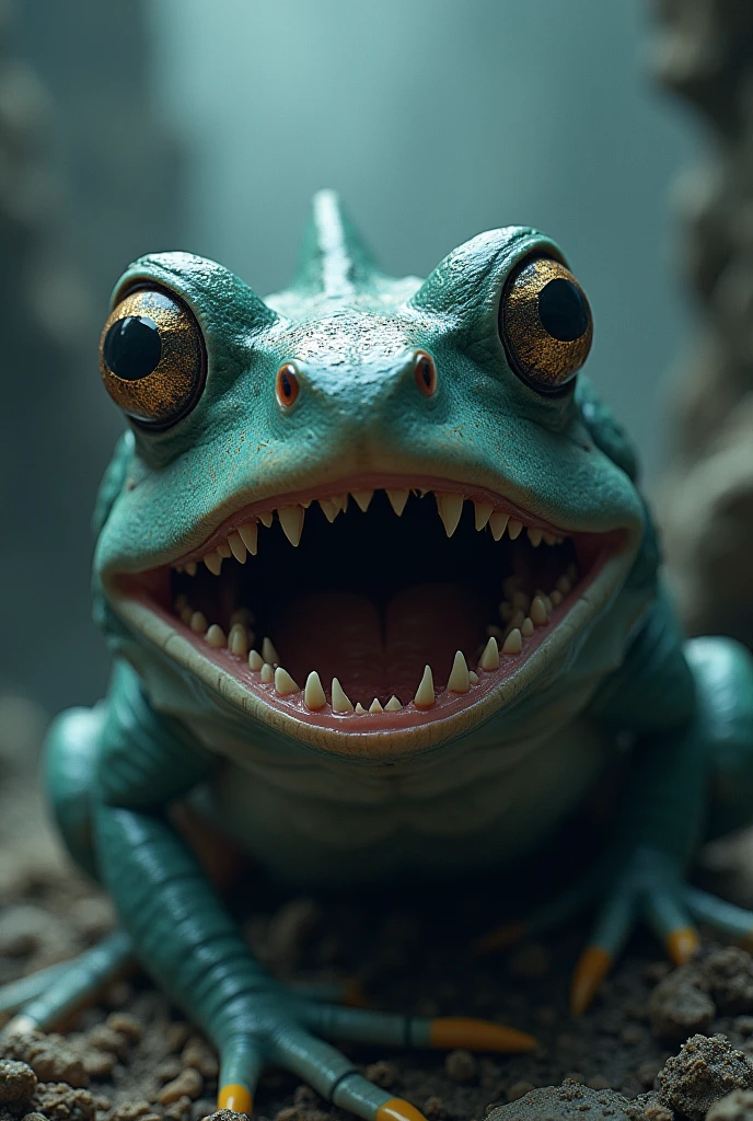 Aphotorealistic scene of a kappa, a terrifying yokai from Japanese folklore, set in a dark, eerie swamp at night. The kappa has a bowl on its head filled with water, with short, disheveled hair surrounding it. Its face is horrifying with large,
round eyes positioned on the sides like a fish, a wide mouth filled with sharp teeth, and a low, flat nose. The kappa's skin is a slick, slimy green with scales, making it appear grotesque and otherworldly. The setting is a misty, haunted
swamp, with gnarled trees and murky waters adding to the unsettling atmosphere. The ambient light is minimal, with occasional flashes of lightning illuminating the scene and casting long, ominous shadows. Shot with a Sony α1
full-frame mirrorless camera and a Zeiss Otus 85mm f/1.4 lens, capturing the fine details of the kappa's wet skin, scales, and the eerie environment. The composition uses a low-angle perspective to emphasize the creature’s menacing
presence. Soft LED lights provide subtle, eerie illumination, enhancing the photorealistic quality and the horror elements. Colors are dark and foreboding, graded in the ACES color space for a cinematic look. The image is rendered in
stunning 16K resolution, capturing every disturbing detail with hyperrealism. Unwanted artifacts such as moiré, ghosting, and flare are meticulously eliminated for a flawless image.--ar 9:16--v 6.0--s 100