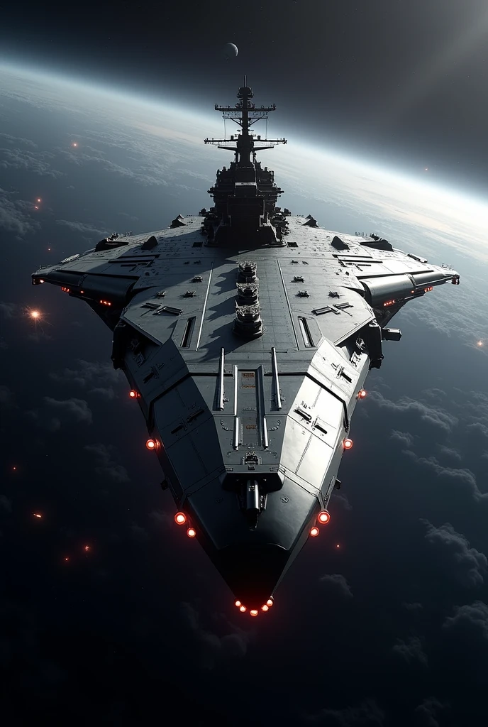 (Masterpiece 16k Full HD 2.0),1 aircraft carrier flying in space(only1,2.0)(image: Gaw-class attack carrier,Specifications(full length:62m,Full weight:980t,Power source:Thermonuclear Reactor,Propulsion system:Thermonuclear jet engine,Maximum speed:Mach 0.9,Crew:34 people),Armament(Twin mega particle cannon(Anti-aircraft guns mounted on both wings and on the top of the body.,The gunner climbs into the gunner&#39;s seat、Manual operation),Ground bomb(It is equipped in the bomb bay at the bottom of the main body and can carry out carpet bombing.。Degree against Jaburo々I was bombing、It had almost no effect on the hard bedrock of Jaburo, and was ridiculed as a regular flight.),Anti-aircraft gun(It is equipped on various parts of the aircraft for close-quarters defense, but details are unknown.),Surface-to-surface missile launcher(ドップの格納庫をSurface-to-surface missile launcherに改修した機体も存在しましたMSの降下を援護するために使用されますジャブロー攻略戦の際に確認されています)
1.8),(Realistic 2.0),(Photo 2 from the front.0)