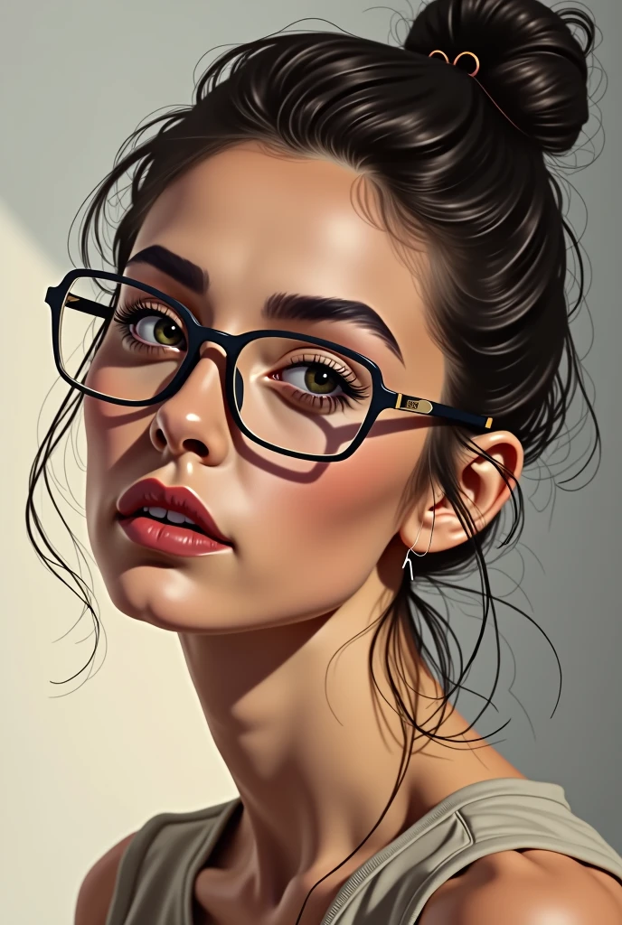 there is a woman wearing glasses and a pink shirt, profile image, profile pic, potrait image, potrait photo profile picture, headshot profile picture, profile picture, at night time, with glasses, with accurate face,cinematic lighting,sunlight,realistic, hyper realistic, 8k
