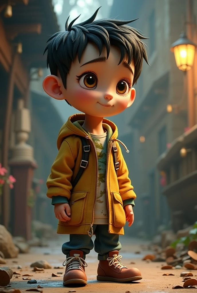 A boy with a name sign: esteban