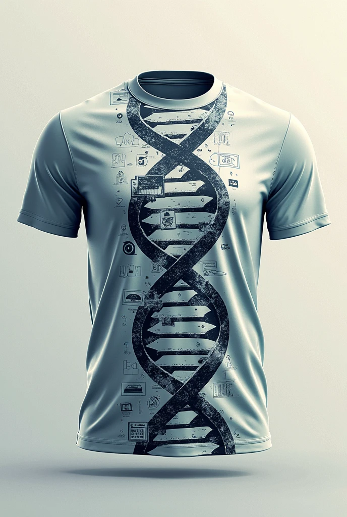 Make a mockup of a t-shirt with writing graffiti DNA MMA