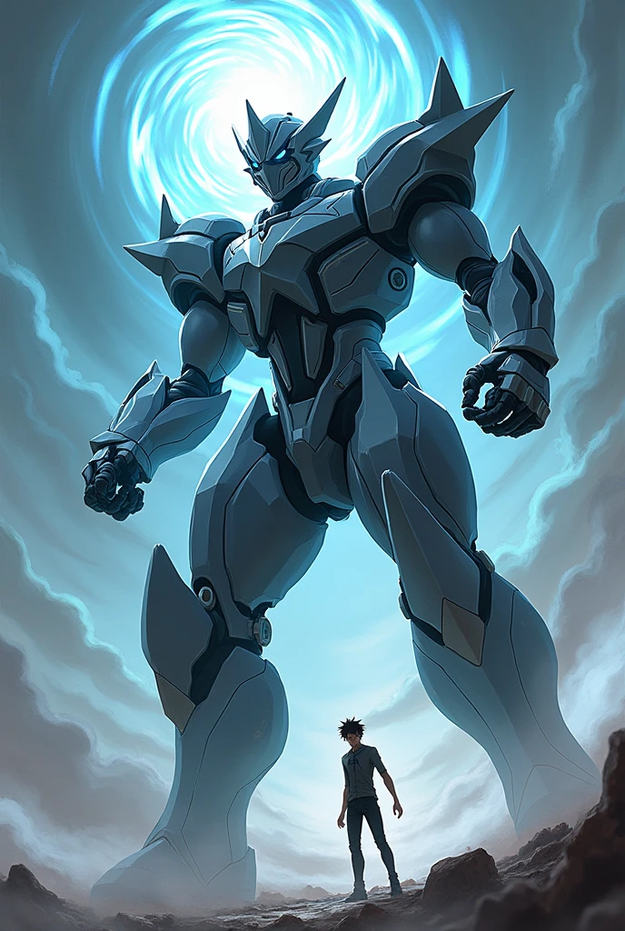 The huge rock man was slender and slender,A small city