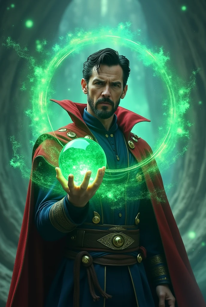 Doctor strange holding time stone. Time stone is green in colour ...