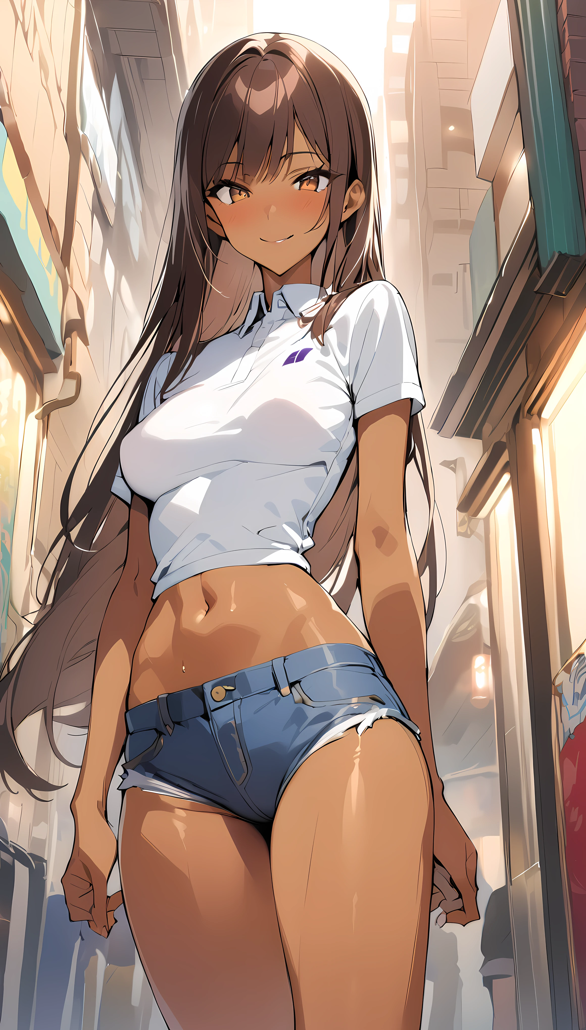 black young woman, tied hair, brown hair, long hair, defined, white clothes, linda, latina, thick, negra