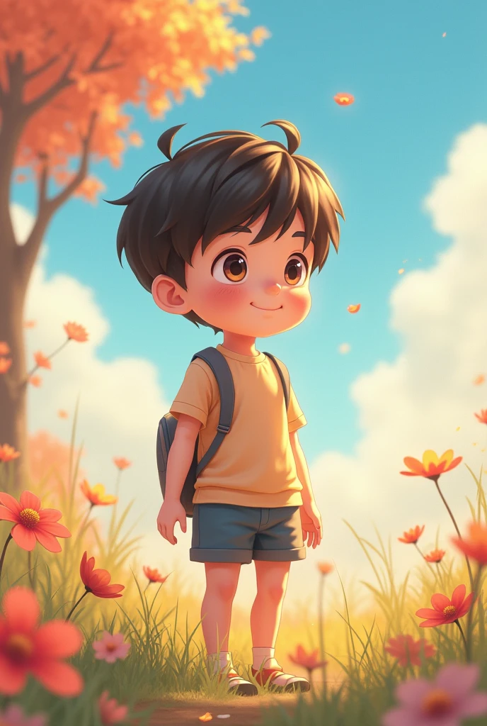 Create a boy with a height of 1.56 with a skinny body with slightly feminine features and thighs, a slightly large butt and a bit of a waist and a soft and cute body