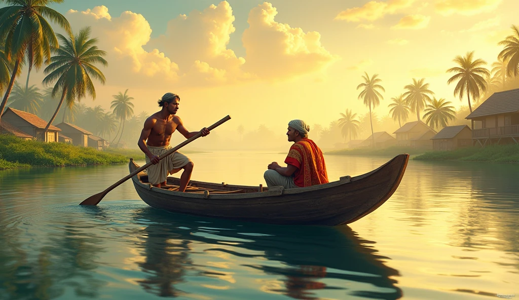 Snakeboatof kerala people rowing in Kerala