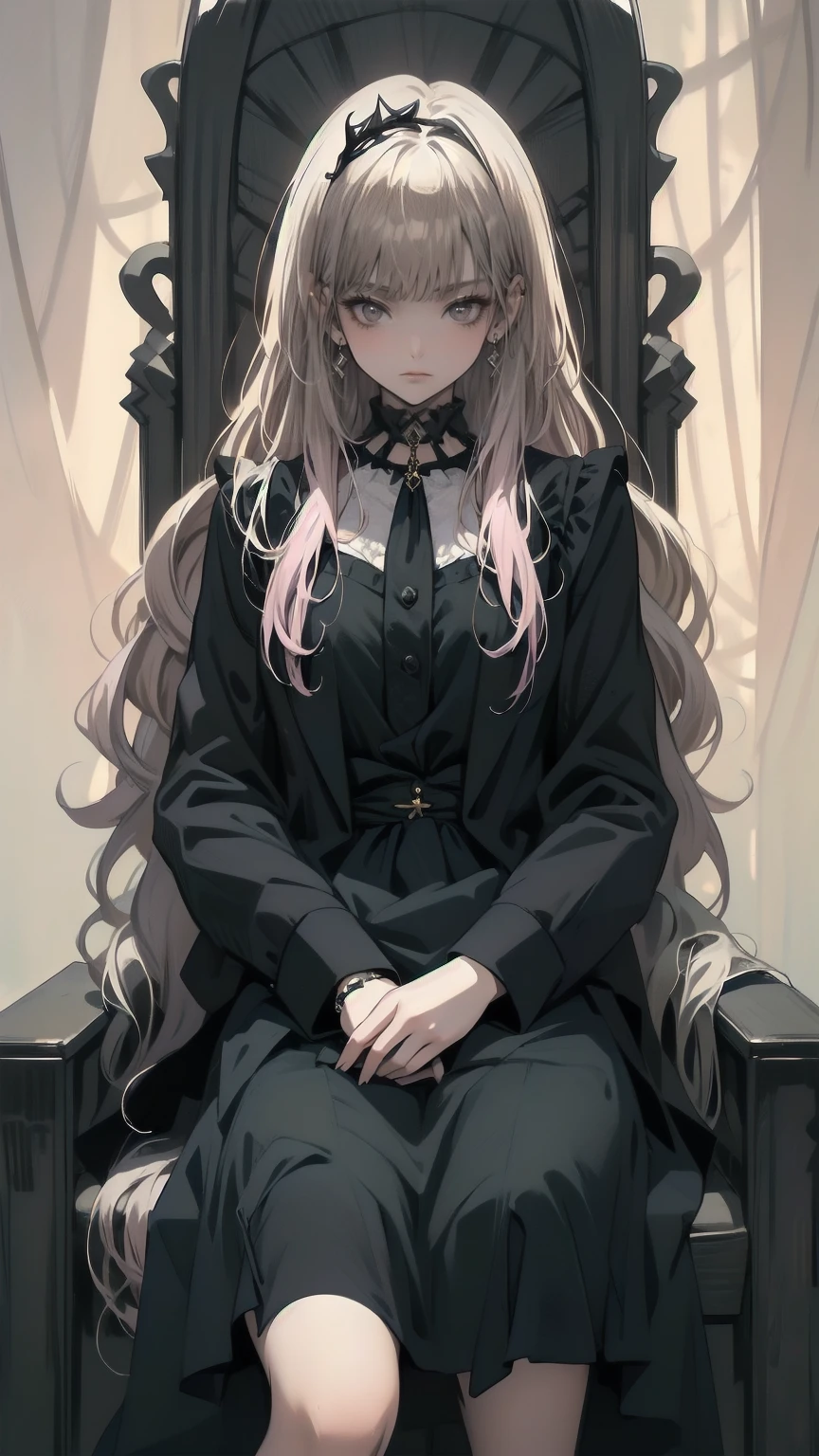 (8k, Best Quality, masterpiece: 1.2), Ultra-high resolution,,Marie Antoinette,Ultra-detailed face,Fine grain,Open your mouth a little,(Blonde),Long Hair,Wavy Hair, break,Rococo Ruffle Dress,Long sleeve dress,The dress includes an extra long skirt,Baroque Dress, Intricate fantasy dress, glamorous ruffled dresses, Romantic Dress, Ruffled Costume,Raffle, Data Style, Formal Wear, Fancy Fashion, palate colors include pink and white,(pink:1.5),Class A Smile,Gold Tiara, necklace,Sit in a luxurious chair,Hands on knees,(Rainbow light:1.4),,Profile of a person gazing out a window,The rosebush is reflected in the window,(Inside Victoria Palace)、Her eyes sparkle、Now her blonde hair reaches down to her waist、Rose-colored gradation and three, 薄いpinkのロック. 彼女は花柄の装飾が施されたGold Tiaraを着用し、Matching earrings, White flower choker. 彼女は金色のボタンで縁取られたフリル付きの白いストライプのpinkのトップを着ている, The white sleeves are shaped like flower buds.. A magenta ribbon runs along her chest.、Tied behind the neck、Matching chest piece, Decorated with flowers. Her frilly skirt is divided by a white lining, Fastened with a large magenta ribbon、Decorated with gold, There is a small ribbon on the back. Her miniskirt is、薄いpinkのマゼンタの貝殻状の裏地と白い花のペチコートでできている. 彼女はpinkの花がついた白い手袋も着用している, 白と薄いpinkの靴には、ゆるいカフとDecorated with flowersたマゼンタのリボンがある.
