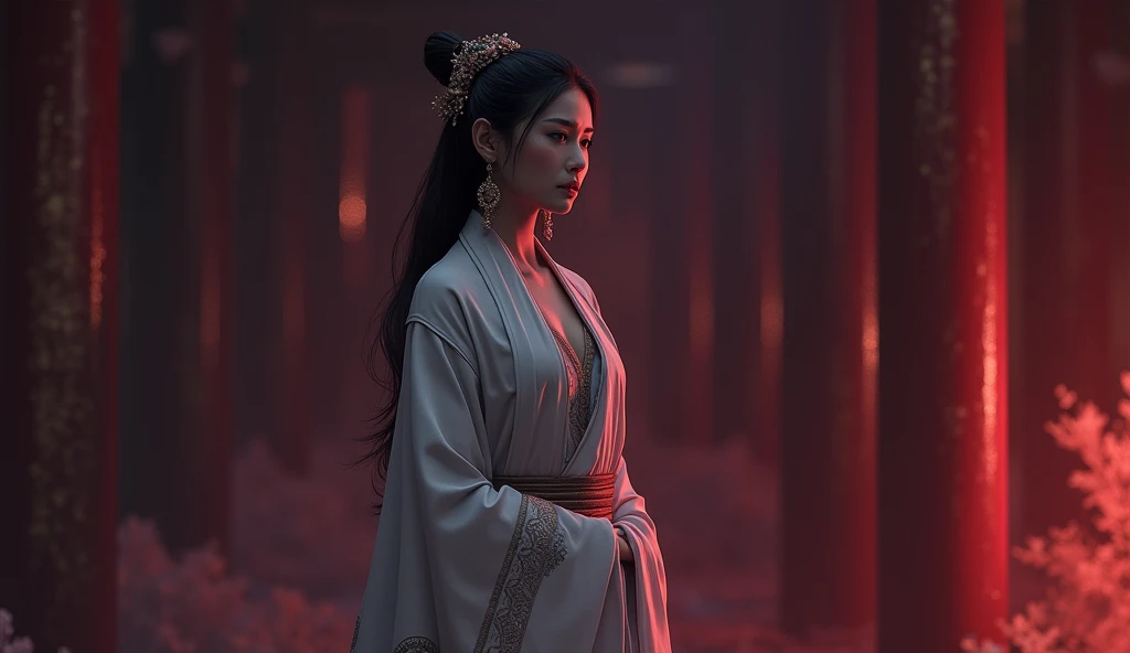 (RAW photo, best quality), (realistic, photo-realistic:1.3), extremely delicate and beautiful, Amazing, finely detail, masterpiece, ultra-detailed, highres,best illustration, best shadow,intricate,depth of field,
A Chinese Taoist woman wearing see through Taoist robe,cross-legged,off shoulders,bar shoulders,(long legs:1.4),hair bun,(((soft lighting:1.4))),(pale skin:1.4),(extremely intricate:1.2)>, (exquisitely detailed skin), cinematic light, perfect anatomy, (Taoist temple:1.4),
sharp focus, volumetric fog, 8k UHD, DSLR, high quality,( film grain:1.4), Fujifilm XT3,<lora:englishdolllikeness_v10:0.3> <lora:sweetyMixGirl_V1:0.6> <lora:Smoke:0.8>