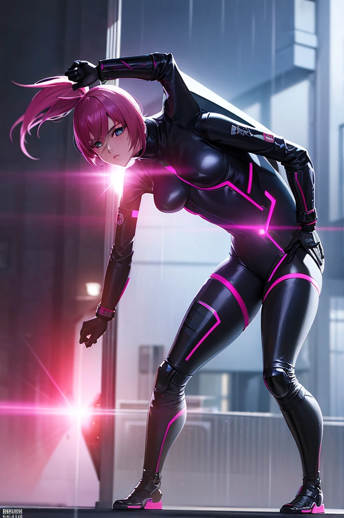 anime girl with pink hair and black bodysuit outfit in the rain, haruka saigusa, long hair, spy, stealth digital cyberpunk anime art, best anime 4k konachan wallpaper, anime cyberpunk art, anime style 4 k, cyberpunk anime girl mech, detailed digital anime art, digital cyberpunk - anime art, modern cyberpunk anime, anime mecha aesthetic, holding a knife, anime style 4 k, best anime 4k konachan wallpaper, badass anime 8 k, anime wallaper, 4k anime wallpaper, ninja, cybersuit, portrait ninja gaiden girl, ninja bodysuit