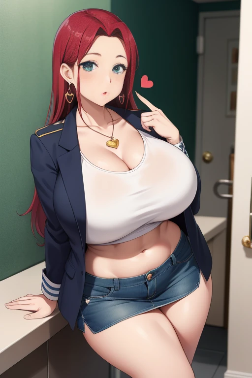 1 Mature Woman, Light Peach Skin, Big green eyes, Red formal hair, Heart earrings, Heart necklace, sexy, Hourglass Shaped Body, Policewoman wearing a white crop top, 青いMiniskirt Policeを着て, In prison, Fascinating, Voluptuous curvaceous woman, Open Jacket Policewoman, Large Breasts,Mature Woman,Miniskirt Police,Women&#39;s Cowboy Boots,pubic hair,Brown skin,Dark Skin,Brown skin, Dark Skin,pubic hair,
