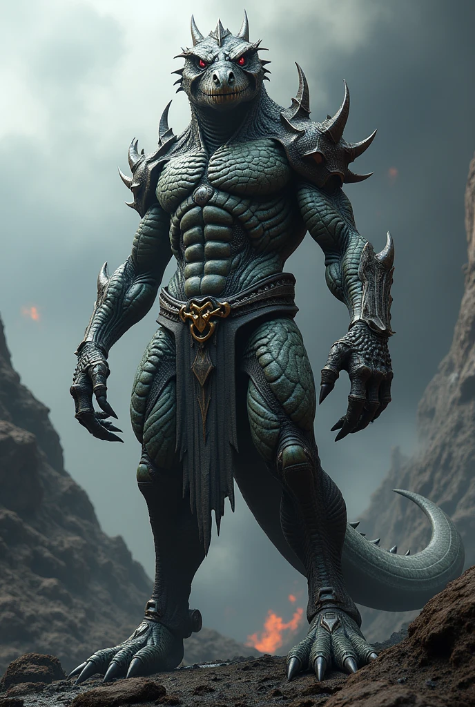 In the midst of the jungle a mountain, in there standing a dragon looking at me through the smoke, it's eyes bright blue and scale black like coal, it's skin covered with moss, breathing out hot smoke