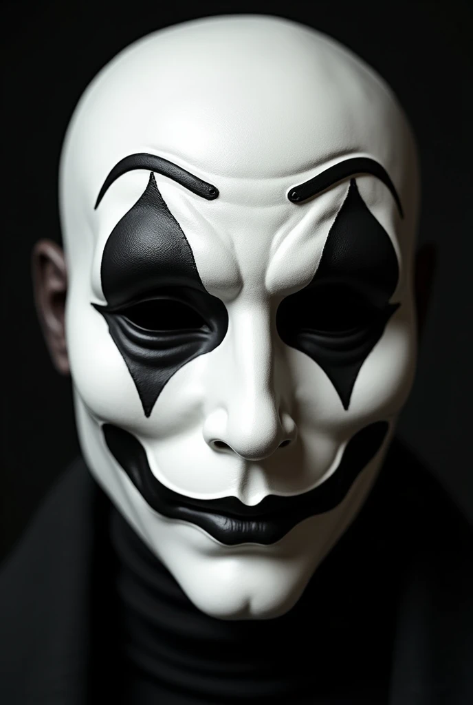 Black and white hairless clown smoking