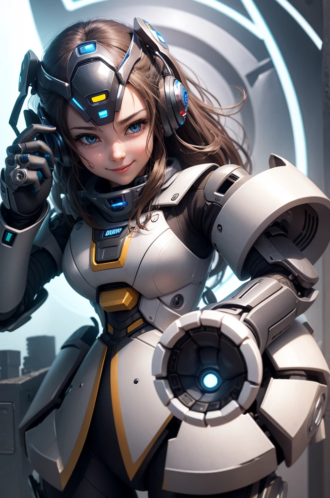 a cute cyborg girl with rabbit ears, beautiful detailed eyes, beautiful detailed lips, extremely detailed face and features, long eyelashes, beautiful fair skin, adorable expression, anime-style, detailed bronze mechanical body parts, intricate cybernetic enhancements, complex circuitry, futuristic setting, glowing neon lights, cinematic lighting, vibrant colors, hyperrealistic, 8k, high quality, masterpiece,Seven Avatars