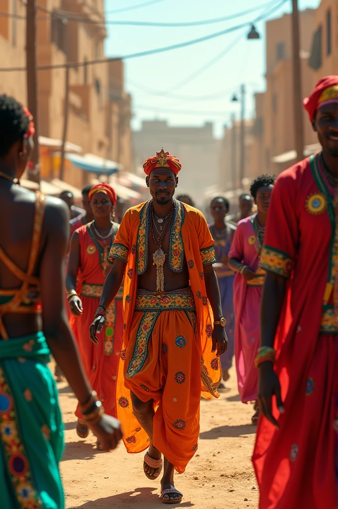 color photo of "New Nigeria"

A vibrant tapestry of diversity, where the traditional dances of the Yoruba blend with the rhythmic beats of the Hausa, and the colorful attire of the Igbo contrasts against the modern skyline. A melting pot of cultures, united in the pursuit of progress and harmony.

—c 10 —ar 2:3