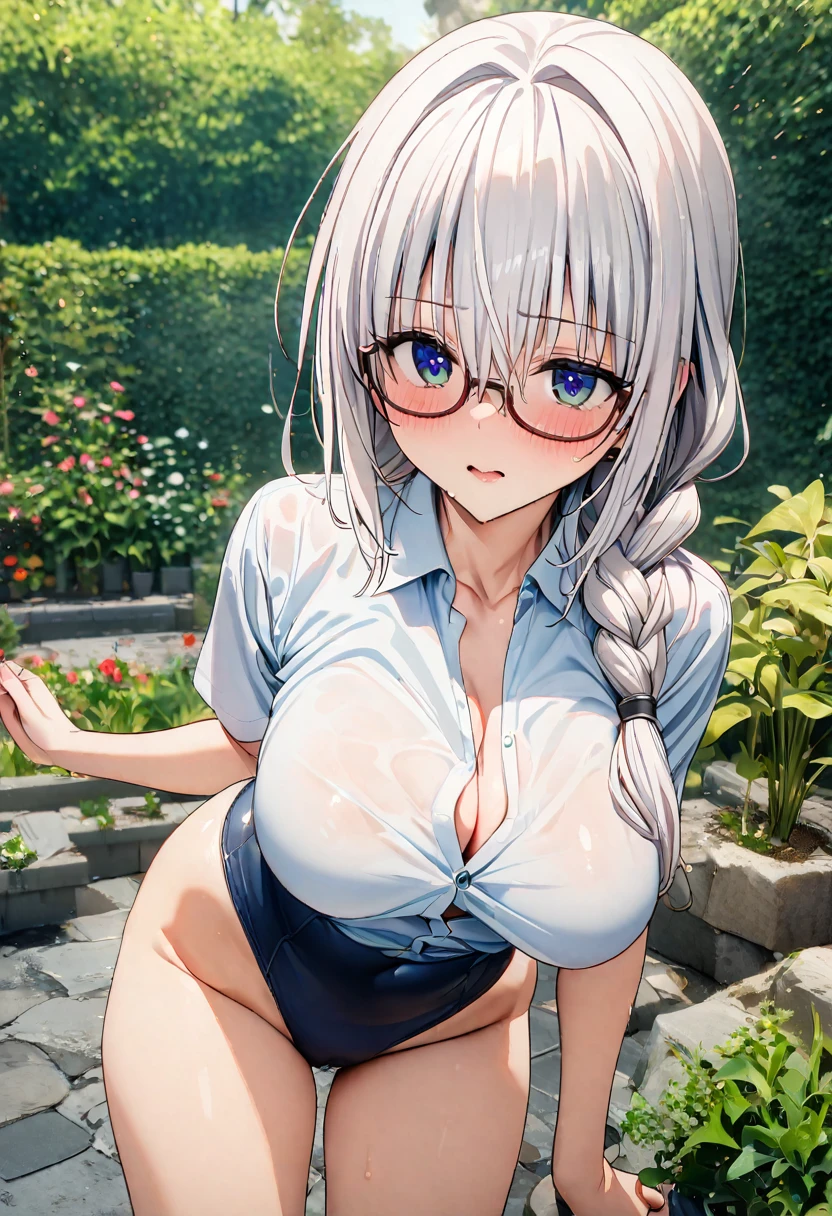 highest quality,wonderful,finely,extremely detailed CG Unity 8K wallpaper, (1 girl, blue eyes), ((largest breast)),(huge breasts:1.2), (black school swimsuit:1.3), (bare shoulders:1.1), (clavicle:1.1), (semen:1.2), (loli:1.5),(sperm:1.2), (zettai ryouiki:1.2),(constriction:1.2), (Are squatting:1.2),(Nipples),(Nipples visible),  ((cum,sperm,semen)),(((cum on face))),((ejaculation semen)),((ejaculation cum)),(((bukkake))),waterfall braid hair,arms up,armpit,locker room,(((cum on body))),(((sukumizu))),Glasses,