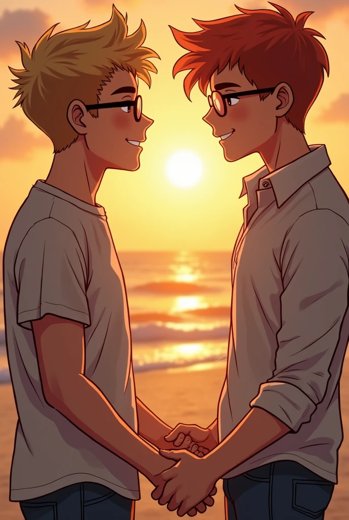 ((abstract background with lots of details: 1)), (very colorful:0.85), (center composition:0.8), (symmetrical composition: 0.5), ((heavy strokes)),
gay couple, handsome, young, ((slim but fit)), casual clothes, (shirtless:0.3), in love, smile, (open mouth:0.4), ((kissing: 0.85)), (blush:0.7), sitting on clouds, ((looking at each other) amiably)