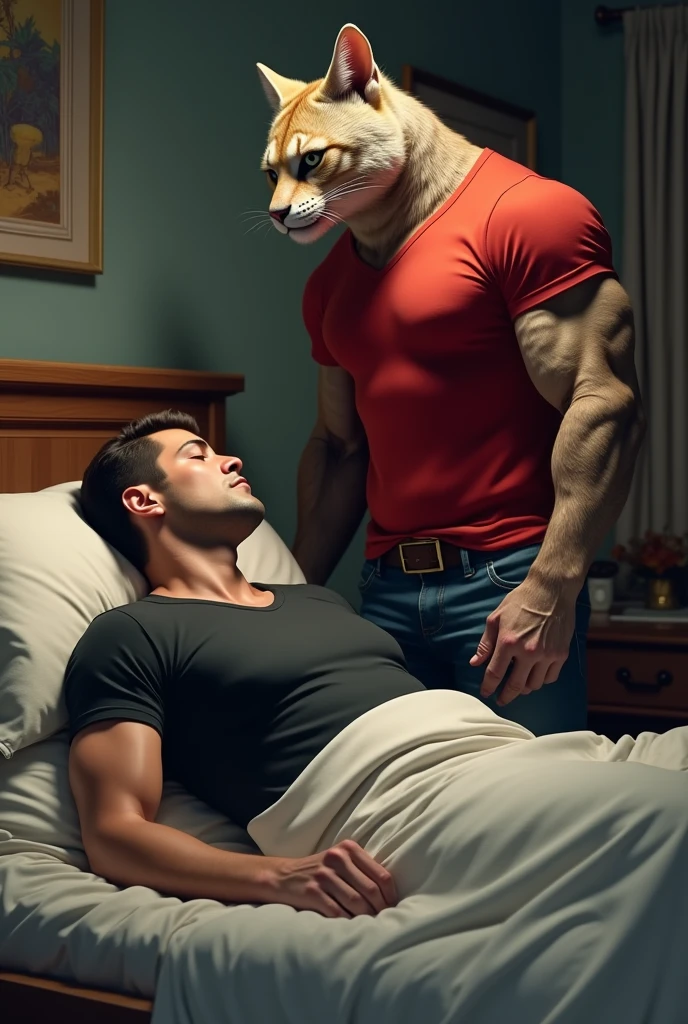 Furry, gay, male tiger, male wolf, bathroom, penis, breeding