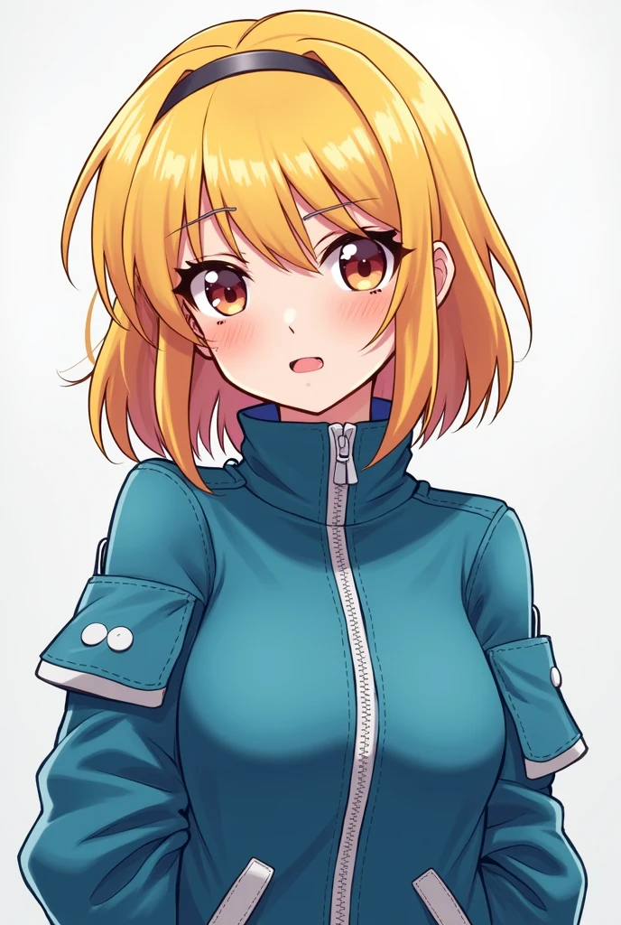 Score 9, Score 8 up, Score 7 up, The evaluation is questionable,
Detailed Background, Glowing Skin,fumina hoshino, hoshino fumina, Blue eyes, brown hair, ponytail, scrunchie,Big Breasts,{Highest quality}, {so beautiful}, {Very detailed}, {Best illustrations}, girl, Half Up, Curvy, Large Breasts, sweater, knit, No sleeve, Cleavage, turtleneck, panties