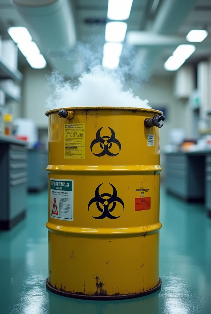Horror-themed minimalism,<lora:Harrlogos_v2.0:1>,<lora:404ra_v4.0.4:0.8>,text logo "404",covered in green glowing radioactive liquid,an old metal barrel with hazardous waste stickers on it,glowing green liquid puddles,rusted walls,mold and fungus on walls,ancient and deteriorating,(swamp monster in the background),(photorealistic:1.4), . Eerie, unsettling, dark, spooky, suspenseful, grim, highly detailed