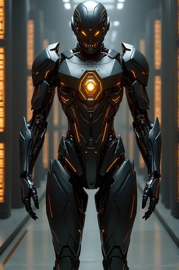 Back side view of black man in a room fixing a black robot, sparks flying, with iridescent light, highly detailed images, vibrant beautiful colours, photorealistic image, 8k, ultra HD, unreal engine rendered, cinematic lighting, artgerm style,