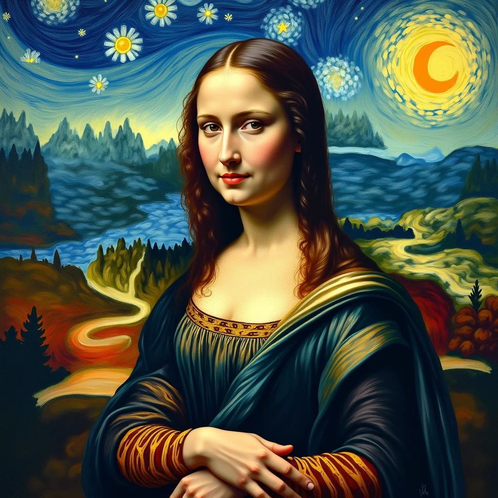 A masterpiece of a high-res, ((Vicent Van Gogh art style)), painting of a hot busty woman,