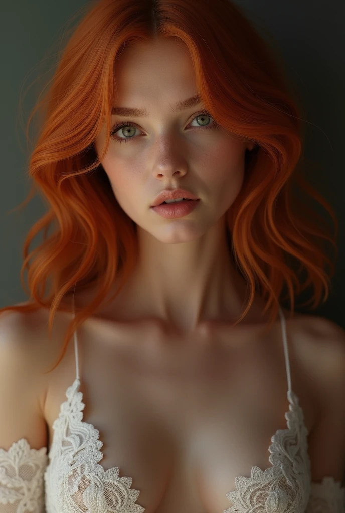 Real red hair nude woman