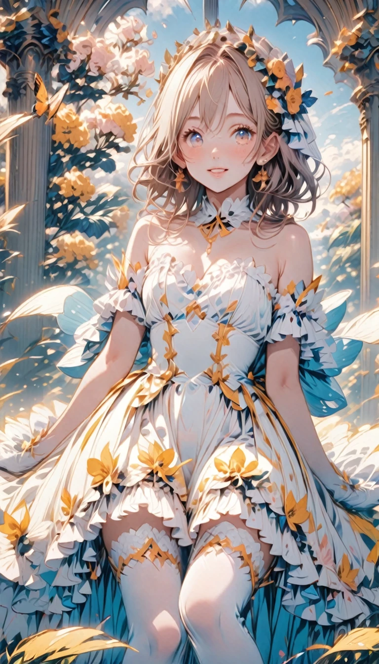 (masterpiece:1.3),(Highest quality:1.4),(Very detailedな:1.5),High resolution,Very detailed,8k,artwork,High level of detail,rendering,High quality,Wide range of colors,A cinematic sight, Breathtakingly beautiful lily fields, 1941 year、A Japanese manga of a couple holding hands while admiring a flower field, Lily petals dancing in the wind、Moving。