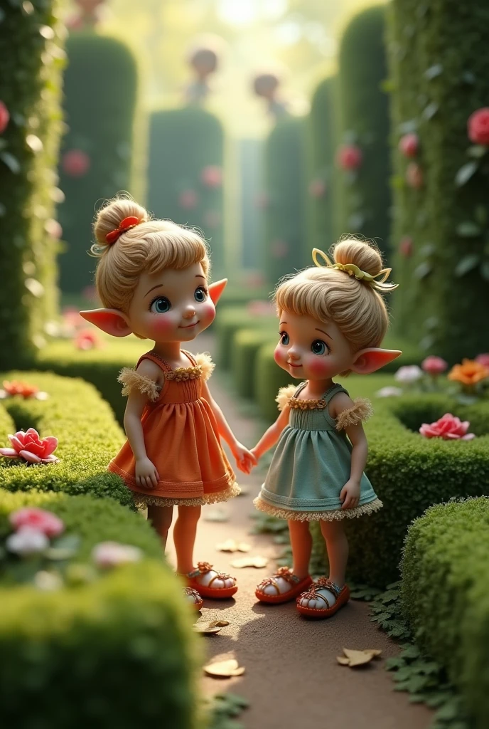a child girl with the face of Tinker Bell, alone, ((alone)), totally realistic, the highest definition, perfect lighting, with a shy smile, with cheerful countenance, wearing a princess dress, full body, 4k, fully humanized, face identical to the face of the animation