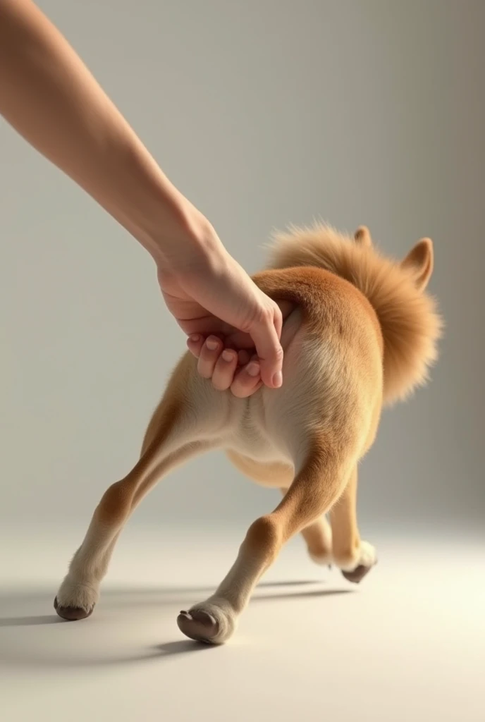 dog huge anal hyper oviposition, gaping ????, penis, best quality, realistic, cute, rear view
