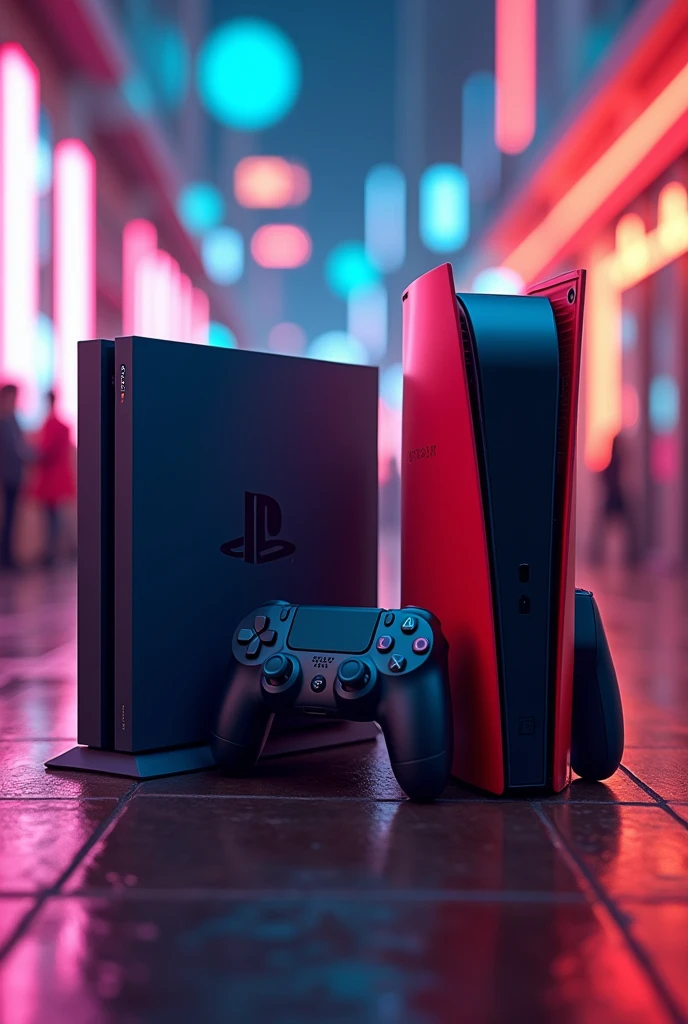 Banner Background: Dynamic and vibrant, with a blend of neon colors that evoke excitement and energy]

Header:

Amigos Gaming Club

Subheader:

VR & PS5 Haven

Visual Elements:

Center Image: A sleek VR headset and PS5 console with controllers.
Background: Abstract geometric patterns or digital art to convey a high-tech vibe.
Additional Graphics: Subtle gaming icons or abstract shapes that complement the main visuals.
Footer:

Join Us for Epic Gaming Sessions!

Contact Information:

[Your Contact Details]
