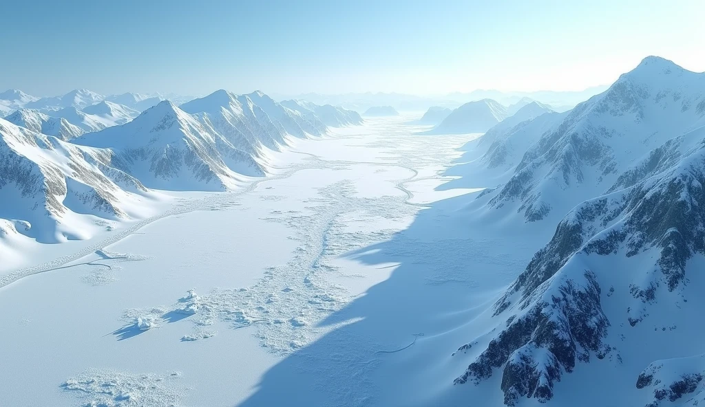 glacier，Majestic，Snow and ice cover，Cold breath，blue glacier，snow covered，The moment to freeze time，the peaks are towering，Flowing glaciers，Magnificent snow and ice landscapes。