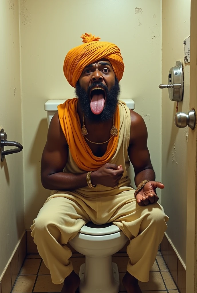 Baba ramdev eating chicken leg