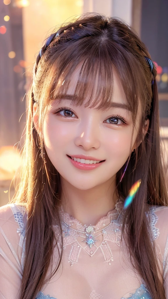 Highest quality, (beautiful)、Brown Hair、School Ribbon、Sailor suit、Close-up、smile、looking at the camera、Big 、Upper Body