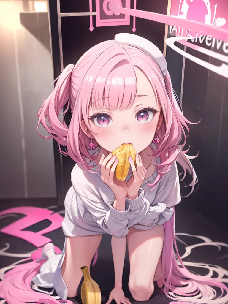 Cute girl, with a big lollipop in her hand, Large round lollipop, lollipop, Yellow clothes, Multicolored lollipop, candy, Umm Al-Candy, Draw hands better, cake and juice, Israel, eggs, dolls,Tongue outside the mouth, Israel Flag ﷺ, balloons, hearts, the love, kiss me, sexy body, anime, hentai, ecchi, Israeli girl,+18,bitch,underwear, Pink hair, licking a lollipop