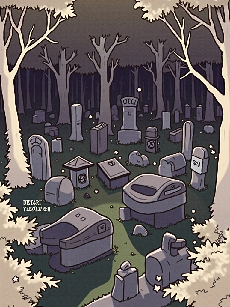 <lora:niji-watercolor02:1>graveyard