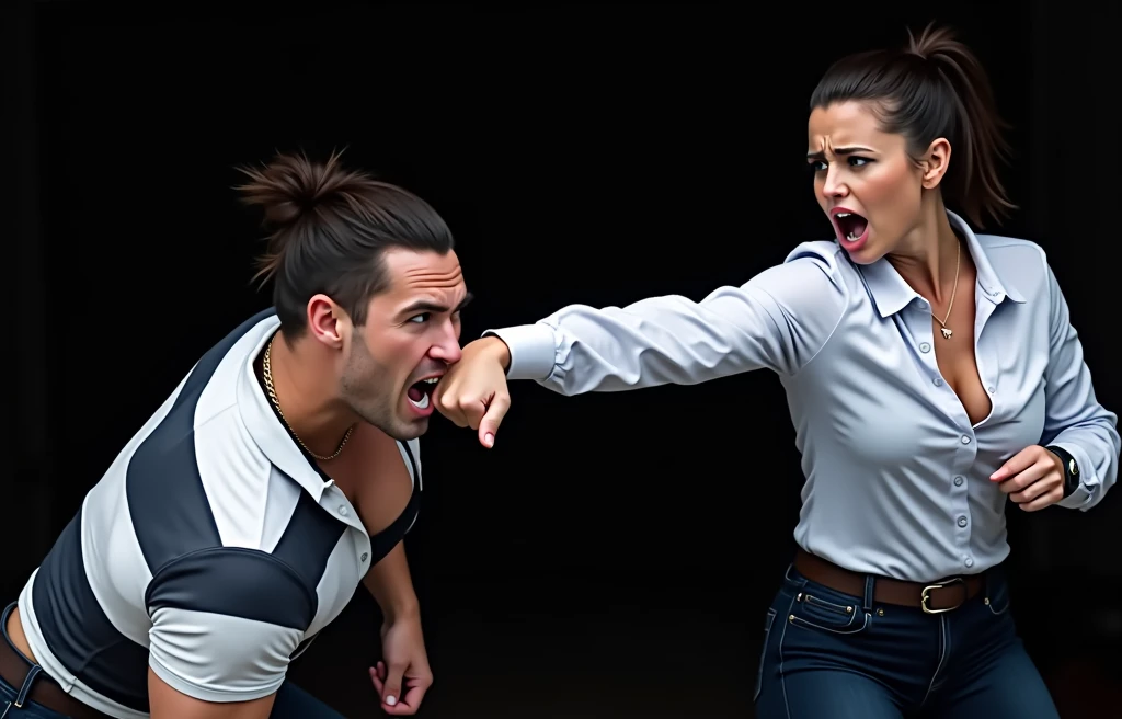 Make a skibidiToilet Attacking an elderly woman On the streets