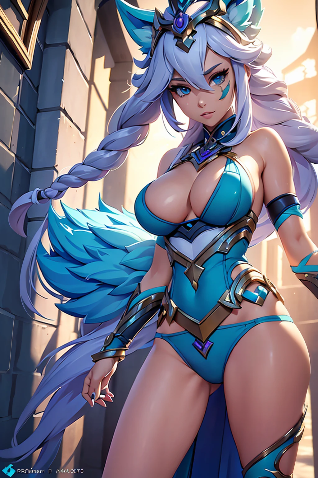 Io from paladins, beautiful detailed legs, extremely detailed sexy body, obra detalhada, (best quality, 4k, 8k, highres, masterpiece:1.2), ultra-detailed, (realistic, photorealistic, photo-realistic:1.37), dramatic lighting, intricate shadows, cinematic pose, vibrant colors, digital art, lace pantie short, beautiful face, full body pic