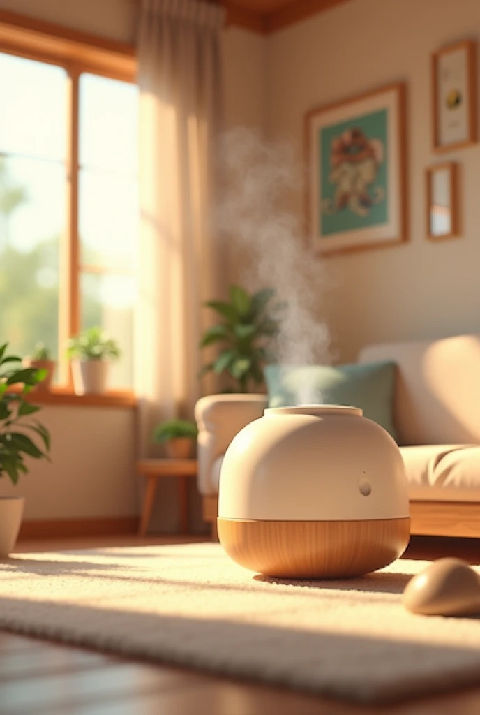 Animation of a room with an air humidifier - SeaArt AI