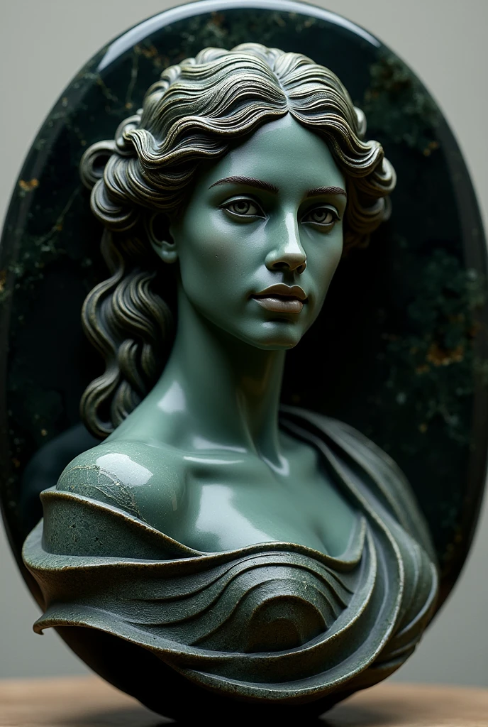 statue of a beautiful female bust, bust only, mid-body only,  <lora:statue:1>