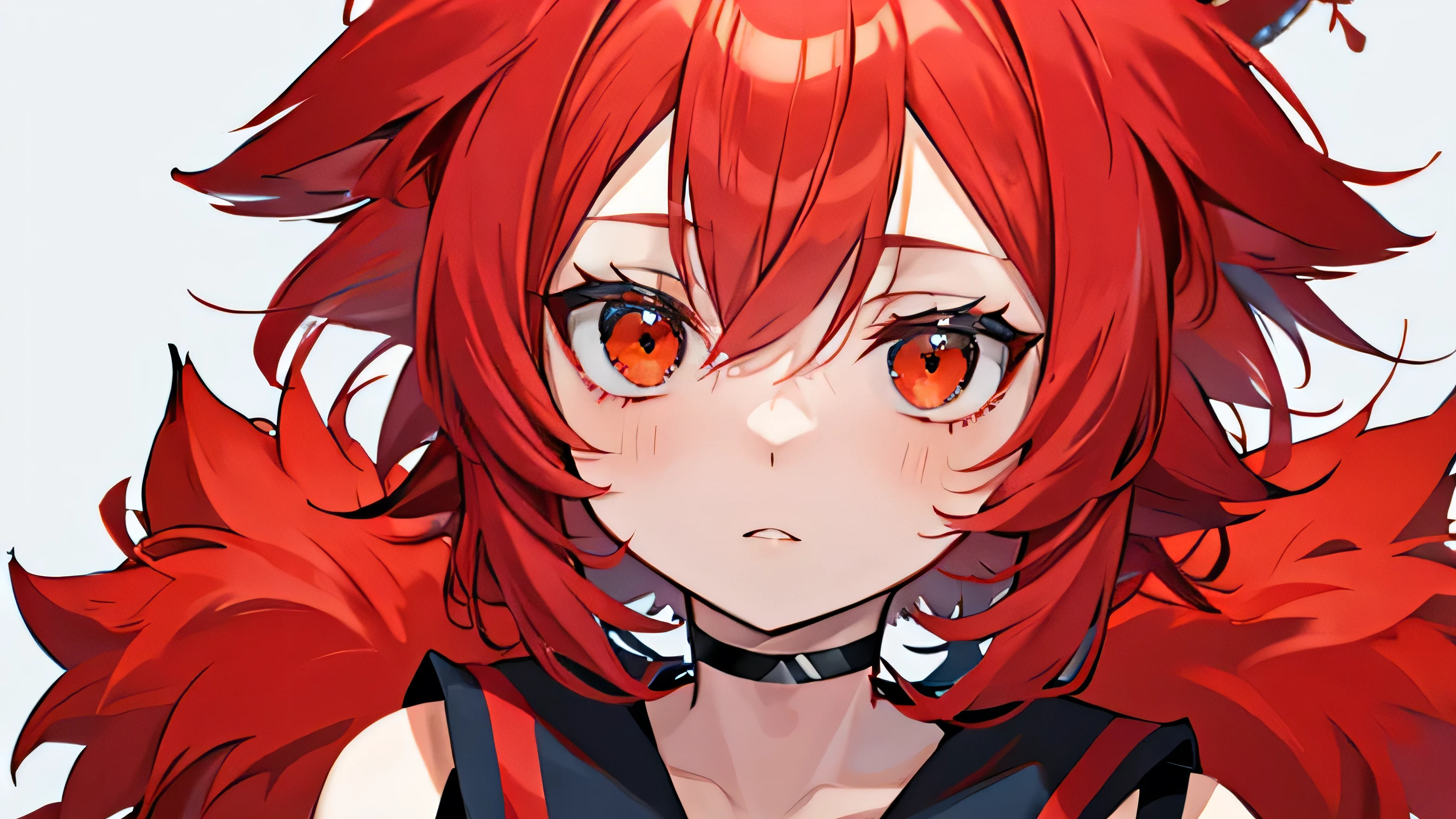 woman with light red hair, Light red eyes