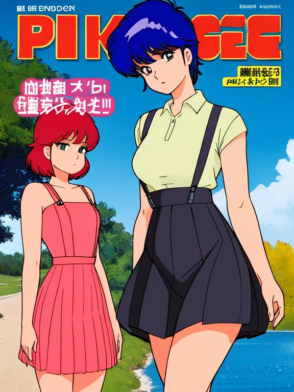 Create Female Ranma, make a girl,Clear contours, Color full-body photo, (beautiful and delicate eyes), (Nice face:1.3), childish face, Short red hair,Configure single ponytail, (Bangs), bumpy Bangs, blue gray eyes, big eyes,plump breasts,(clothes chinese style hanfu)(Horse-faced long skirt)top: Fitted white halter shirt,Bottom purple chiffon high-waisted loose and elegant nine-point pleated long skirt(actual:1.2),(Floral), (actual上下身衣服是:3.7 scale),Face the camera head-on,Bend one foot slightly against the calf of the other leg。