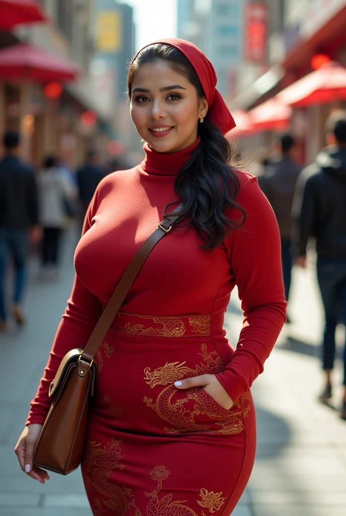 chinese hijab, slut dress, cameltoe,