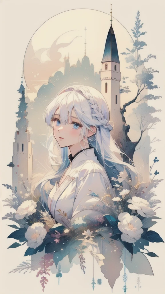 muscles, sitting, undercutting, facial hair, flower field, water, depth of field, dusk ((highest quality + illustration + masterpiece: 1.3 + super detailed: 1.2)), a super detailed grandmother, (super detailed face + eyes), cinematic lighting, (gray hair + long hair), sportswear, medium breasts, upper body, looking at the audience (casual expressions), random scenes, random weather, (color), (slow motion: 1.2), (soft light and shadow: 1.3).