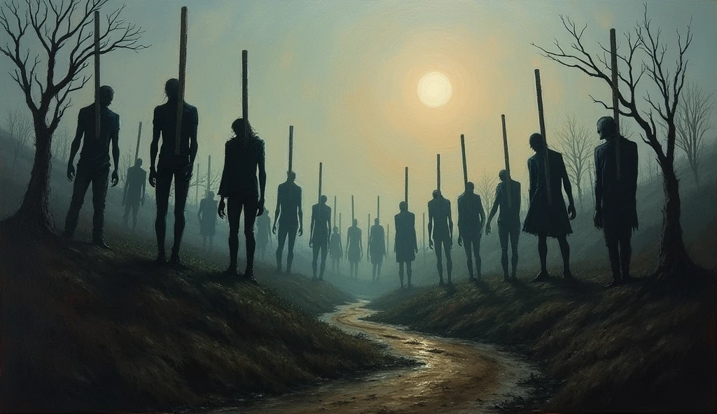 a place where there is drought and famine without rain